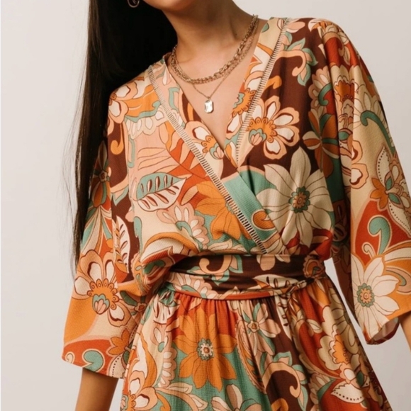 Baltic Born Pants - Baltic Born Floral Print Jumpsuit in Multicolor.